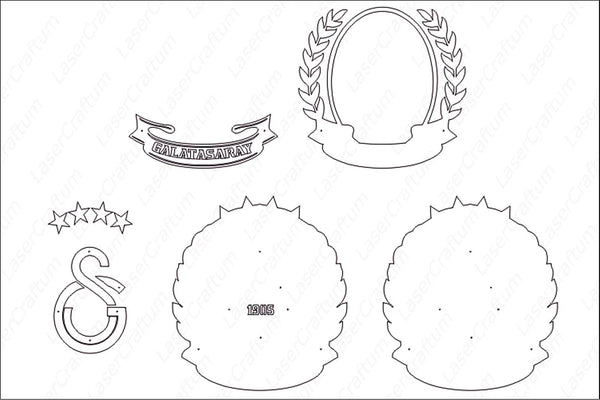 Galatasaray Logo Layered Design for cutting