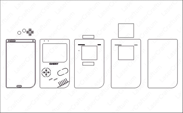 Game Boy Layered Design for cutting