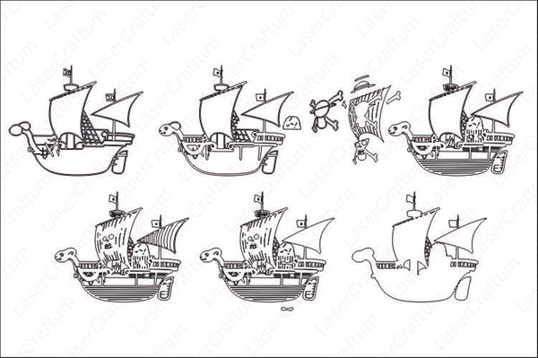 Going Merry (One Piece) Layered Design for cutting