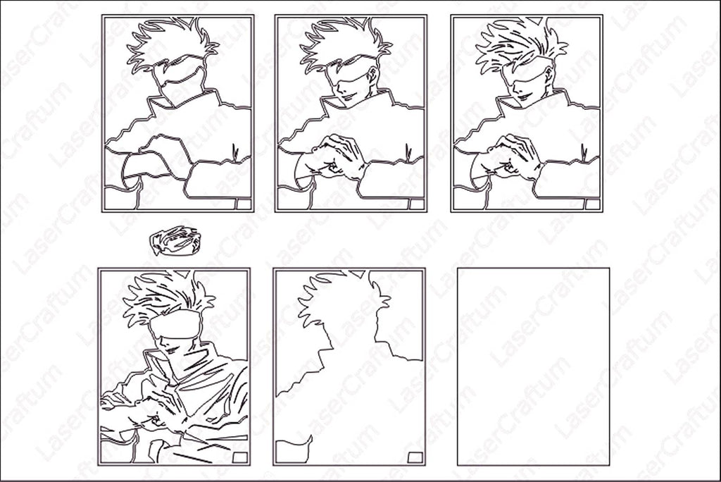 Gojo Satoru (Jujutsu Kaisen) Layered Design for cutting - LaserCraftum