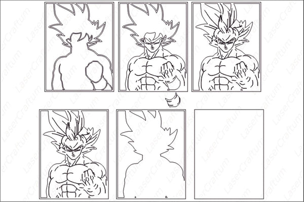 Goku Ultra Instrinct Layered Design for cutting