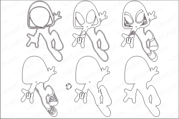 Gwen Stacy (Ghost-Spider)Layered Design for cutting