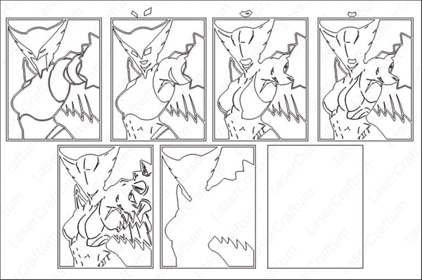Hawkgirl Layered Design for cutting