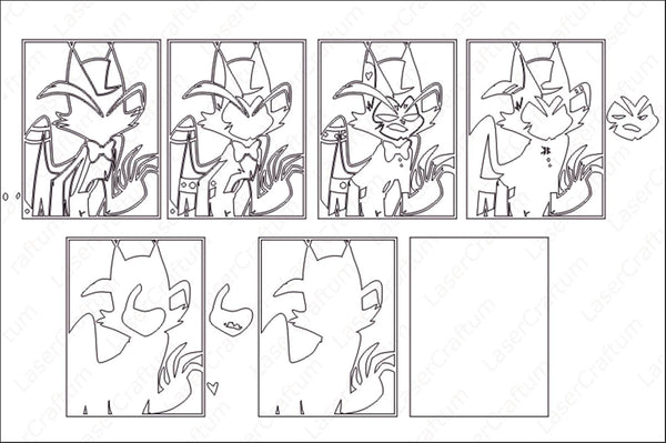 Husk From Hazbin Hotel Layered Design for cutting