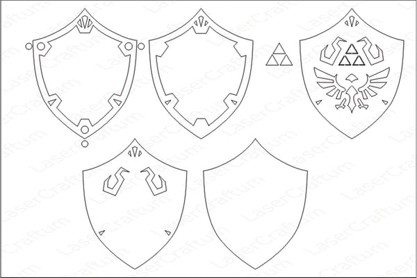 Hylian Shield (Zelda) Layered Design for cutting