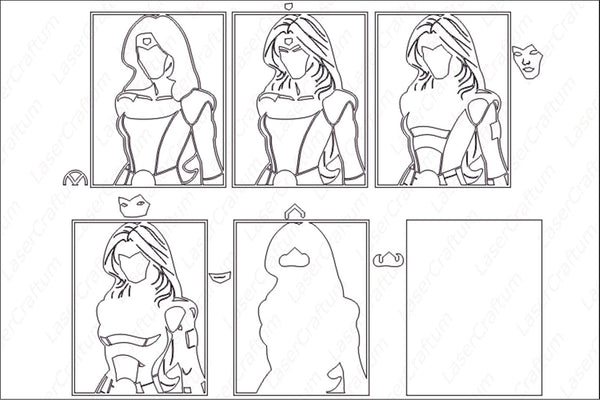 Jean Grey (X - Men) Layered Design for cutting