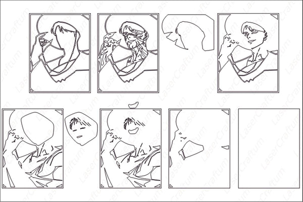 Jinu (K-Pop Demon Hunters) Layered Design for cutting