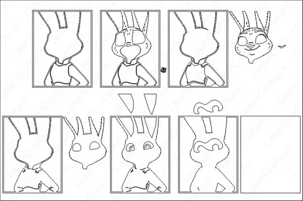 Judy Hopps (Zootopia) Layered Design for cutting