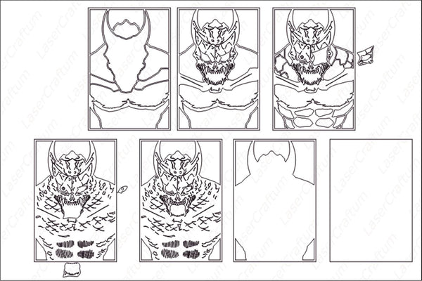 Kaiju No 8 Layered Design for cutting