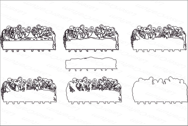 Last Supper Layered Design for cutting