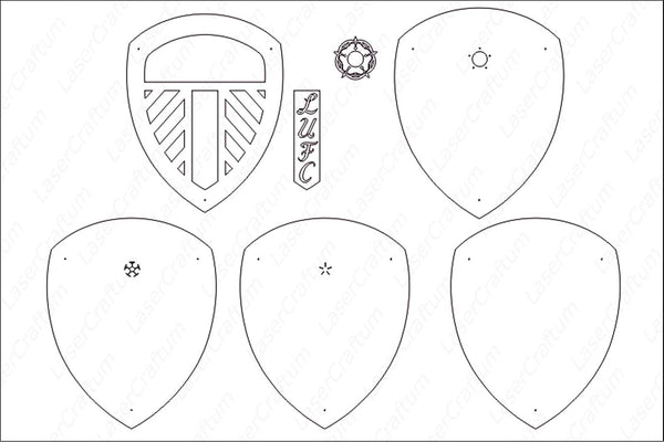 Leeds United Logo Layered Design for cutting