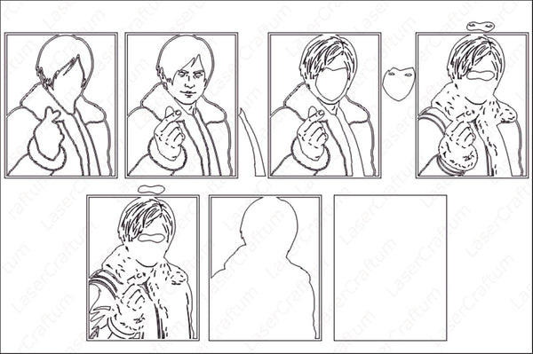 Leon S Kennedy (Resident Evil) Layered Design for cutting