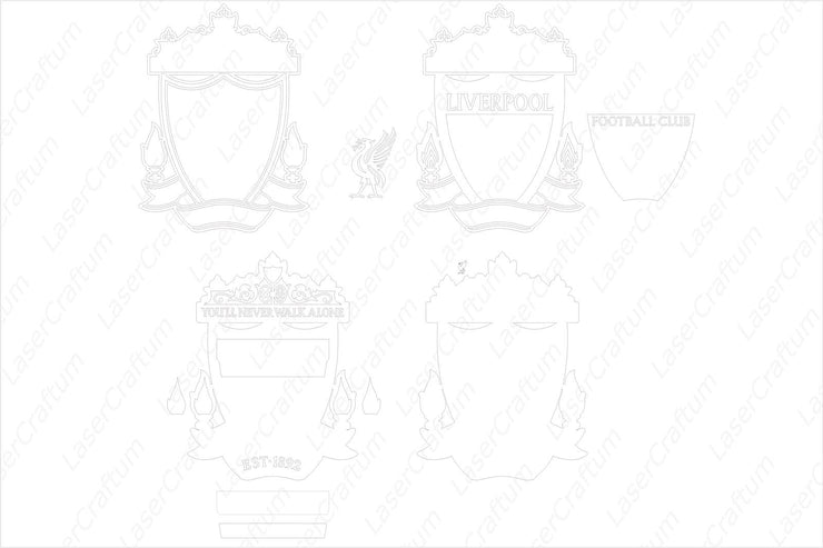 Liverpool Logo Layered Design for cutting - LaserCraftum