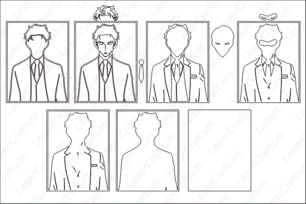 Loid (Spy x Family) Layered Design for cutting