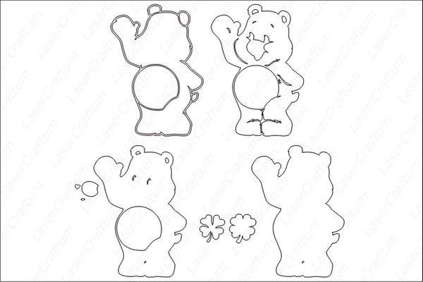 Lucky Care Bear Layered Design for cutting