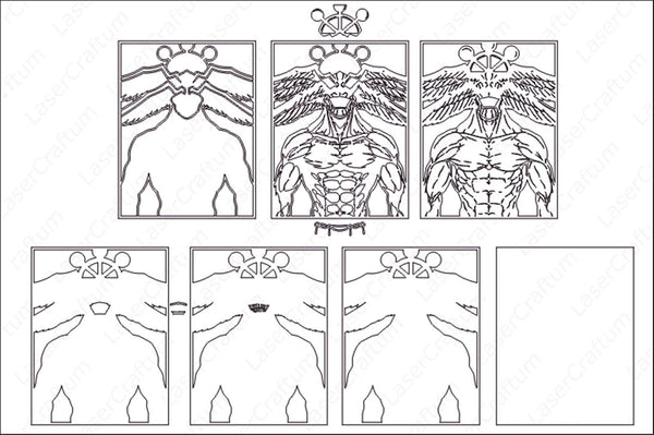 Mahoraga (Jujutsu Kaisen) Layered Design for cutting