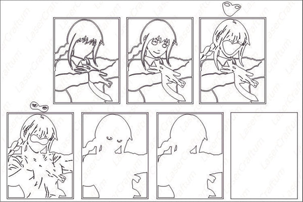 Makima (Chainsaw Man) Layered Design for cutting