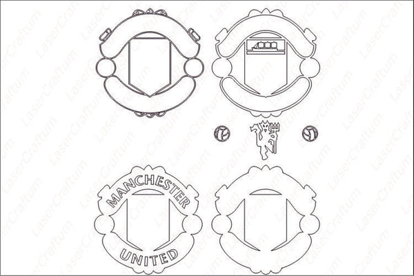 Manchester Logo Layered Design for cutting