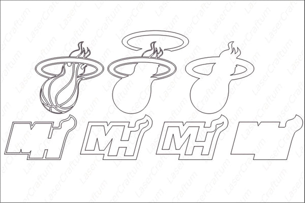 Miami Heat Layered Design for cutting