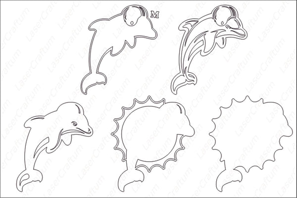 Miami Dolphins Logo v2 Layered Design for cutting