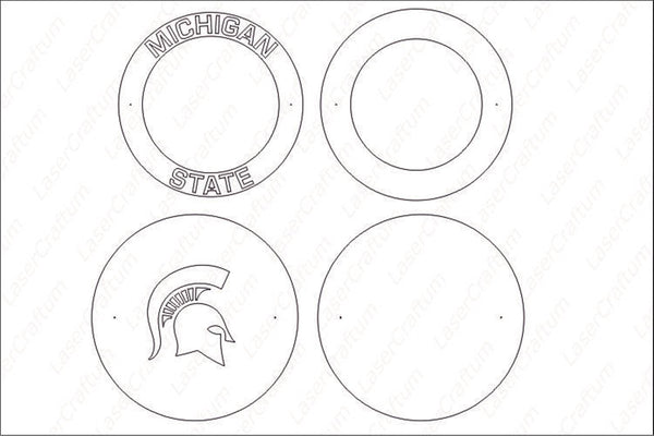 Michigan State Spartans Layered Design for cutting