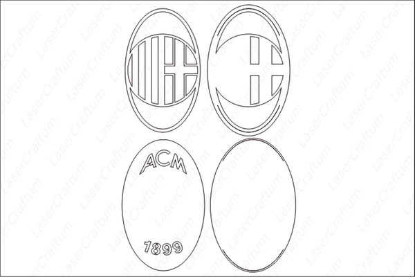 Milan Logo Layered Design for cutting