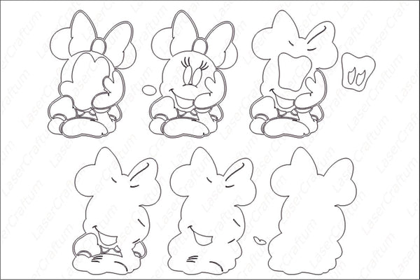 Minnie Mouse Layered Design for cutting