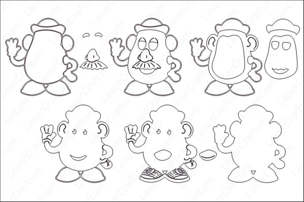 Mr. Potato Head (Toy Story) Layered Design for cutting