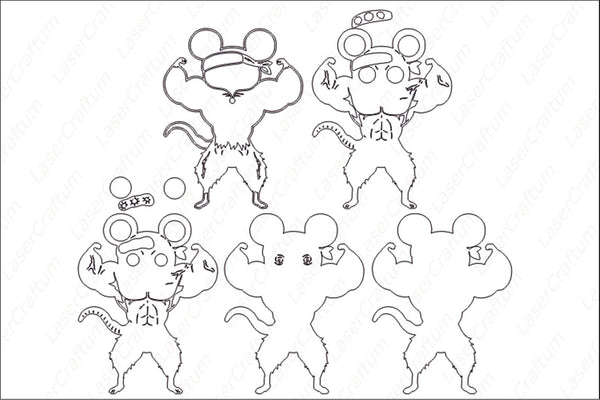 Muscle Mice (Demon Slayer) Layered Design for cutting