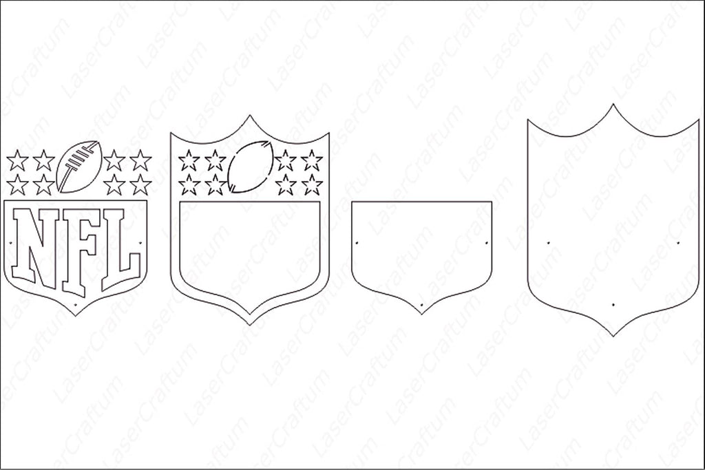 Nfl Dxf Files NFL Logo Layered Design for cutting - LaserCraftum