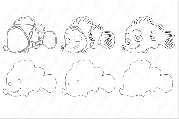 Nemo And Dory Layered Design for cutting