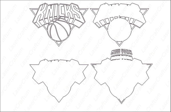 New York Knicks Layered Design for cutting
