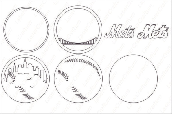 New York Mets Layered Design for cutting