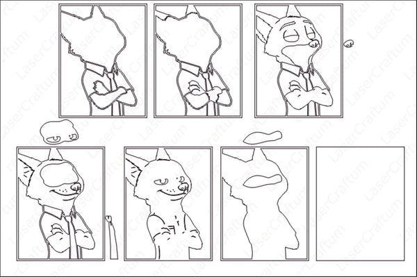 Nick Wilde (Zootopia) Layered Design for cutting