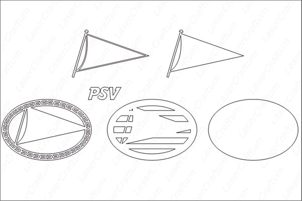 PSV Eindhoven Logo Layered Design for cutting