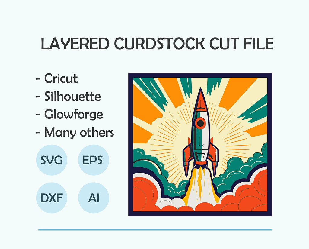Rocket Shadow Box. File for cutting - LaserCraftum