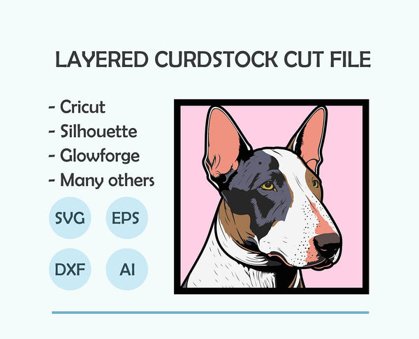 Bull Terrier Shadow Box. File for cutting