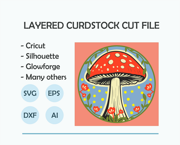 Mushroom Shadow Box. File for cutting