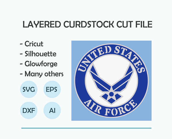 Air Force Logo Shadow Box. File for cutting
