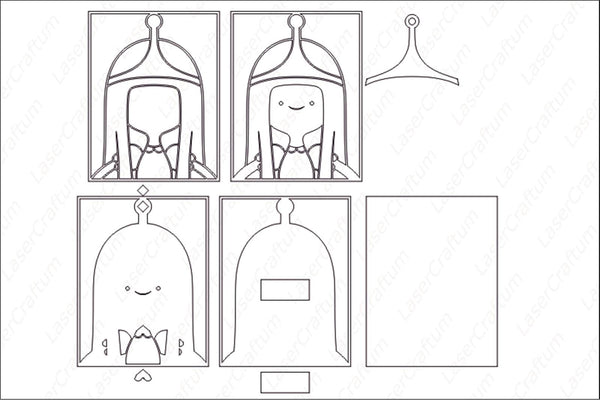 Princess Bubblegum (Adventure time) Layered Design for cutting
