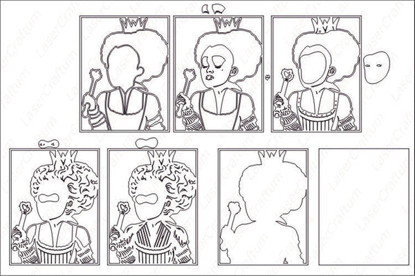 Queen of Hearts Layered Design for cutting