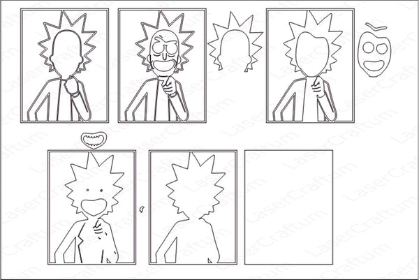 Rick Sanchez v3 Layered Design for cutting