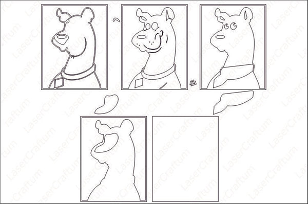 Scooby-Doo Portrait Layered Design for cutting