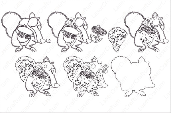 Scrat (saber-toothed squirrel from Ice Age) Layered Design for cutting