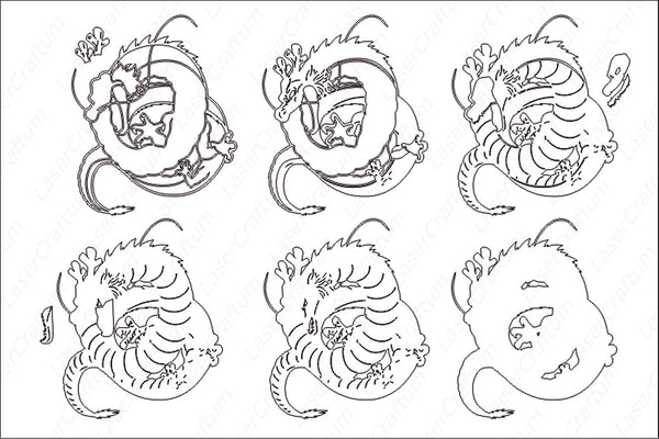 Shenron (Dragon Ball) Layered Design for cutting