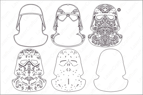 Snowtrooper Helmet Layered Design for cutting