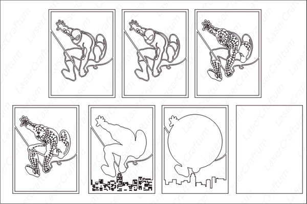 Spider Man Shadow Box. File for cutting