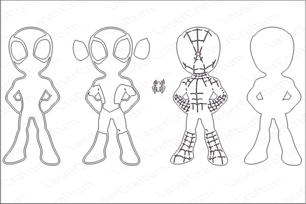 Spidey Layered Design for cutting