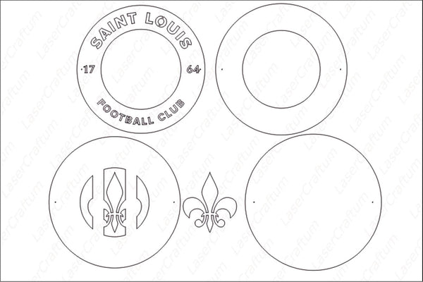 St Louis FC Logo Layered Design for cutting