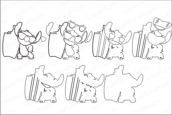 Stitch Surfer Layered Design for cutting